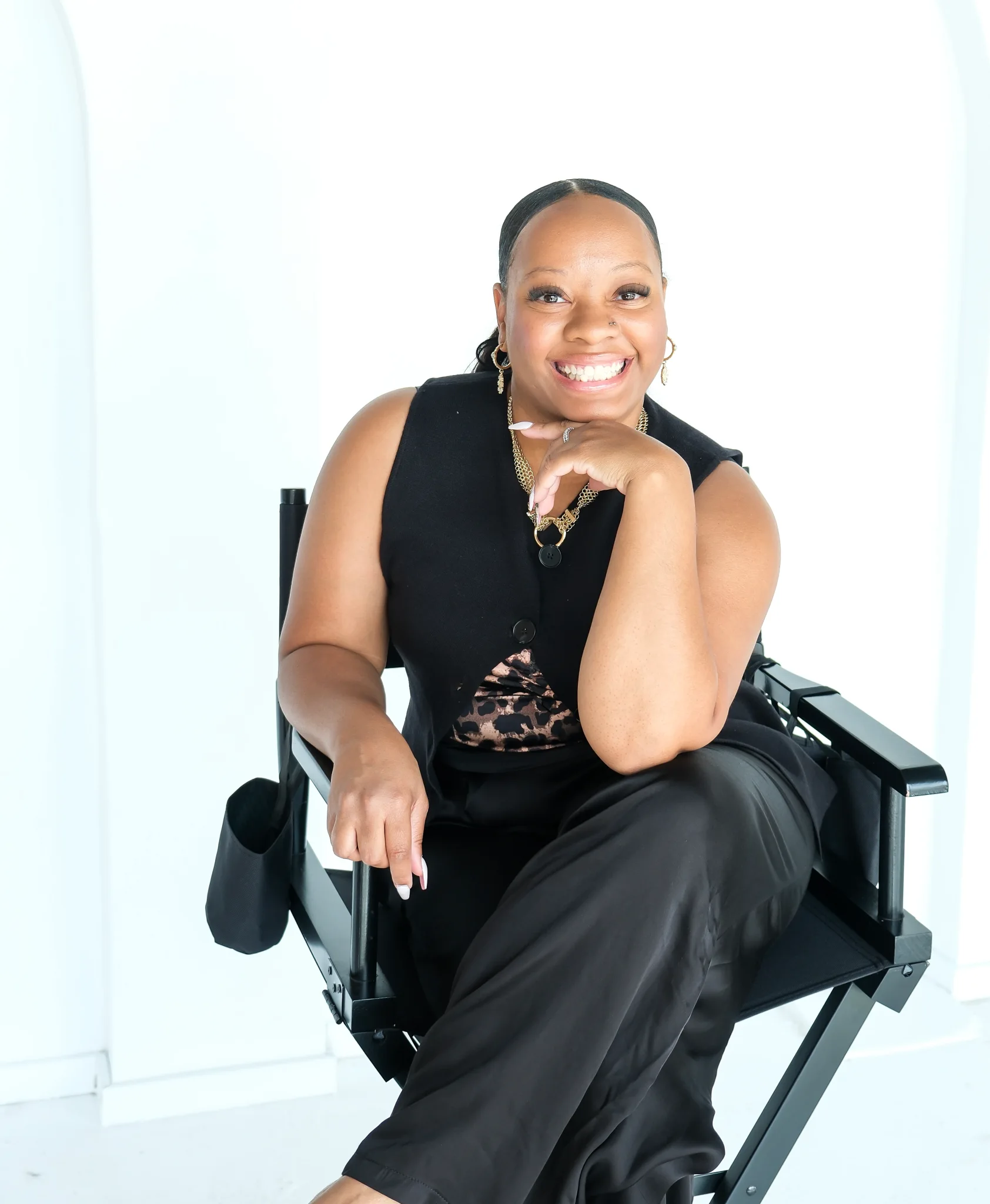 professional brand photoshoot for black woman business owner in Columbus Ohio